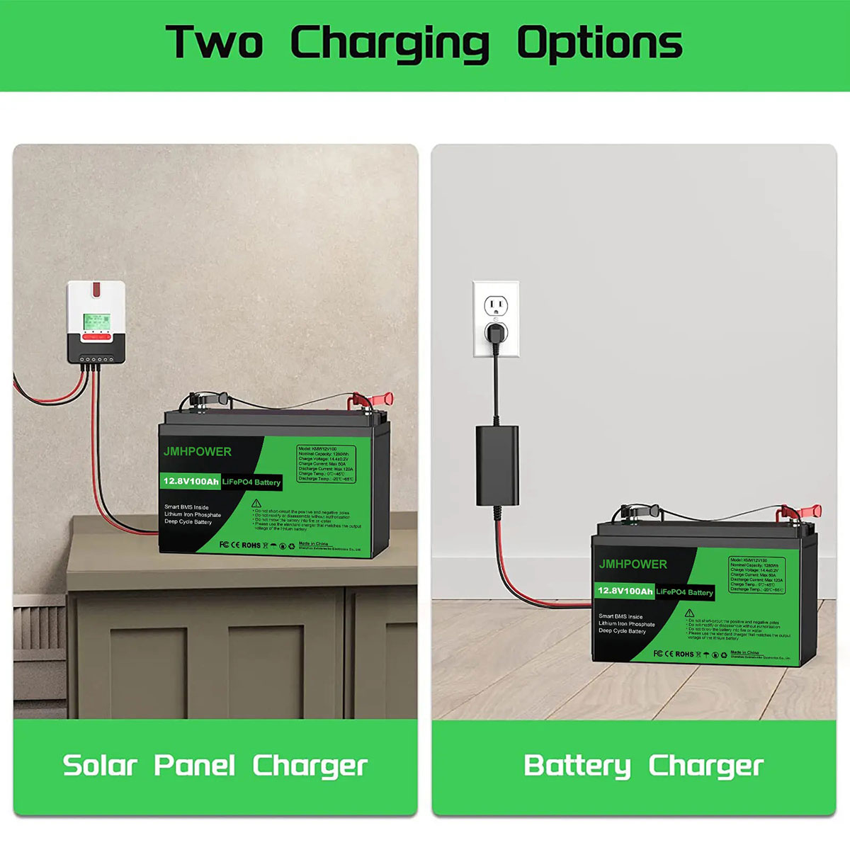 12v 50Ah Lithium Ion Battery LiFePO4 6000 Cycles Solar Off-Grid Marine RV JMHPOWER