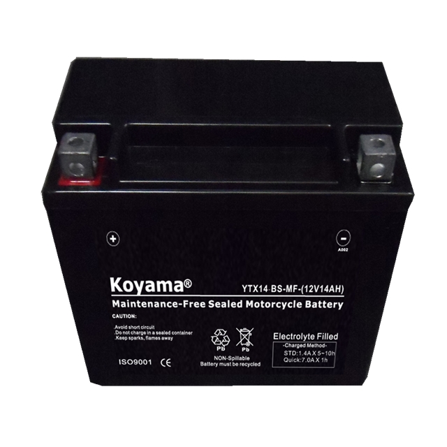 Ytx14-BS-Mf Sealed Maintenance Free Battery 12V 12Ah High Performance Powersport Motorcycles Scooters ATVs Koyama
