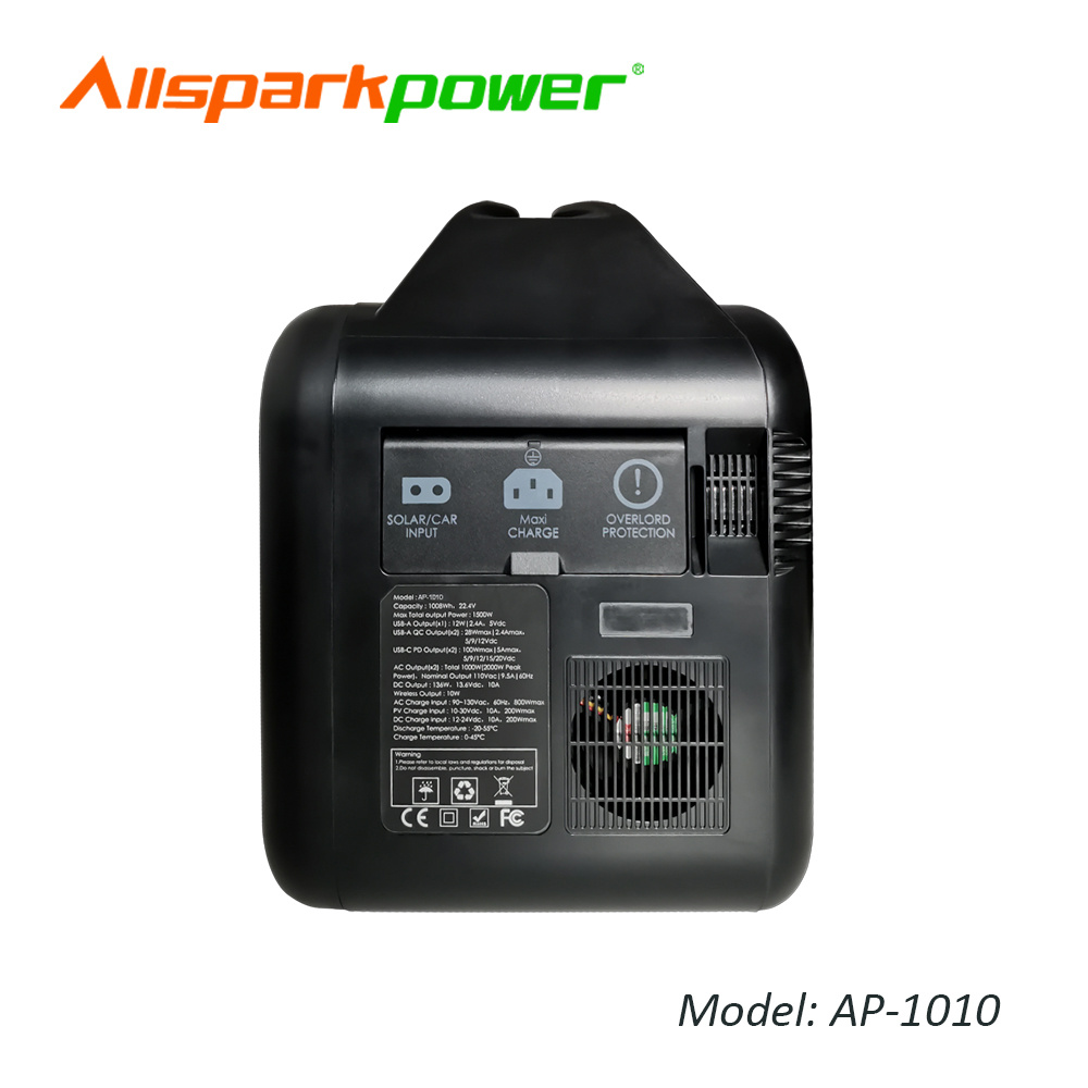 AP-1010 Portable Power Station 1000W Super Fast Charging for Outdoor Camping and Home Backup Allsparkpower