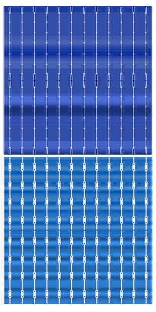 G12-PERC Cell 210mm High Efficiency ≥23.5% Front-side Efficiency Solar Applications