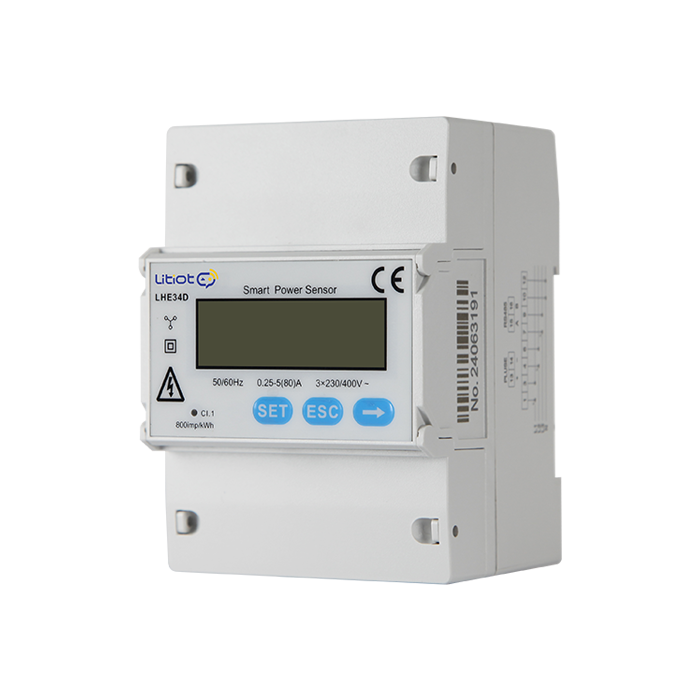 LHE34D Three-Phase Multi-Function DIN Rail Meter with RS485 Modbus for PV and Energy Storage Systems