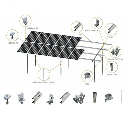Solar Mounting System Anodized Black Roof PV Installation High Wind Load up to 60m/s Wensheng