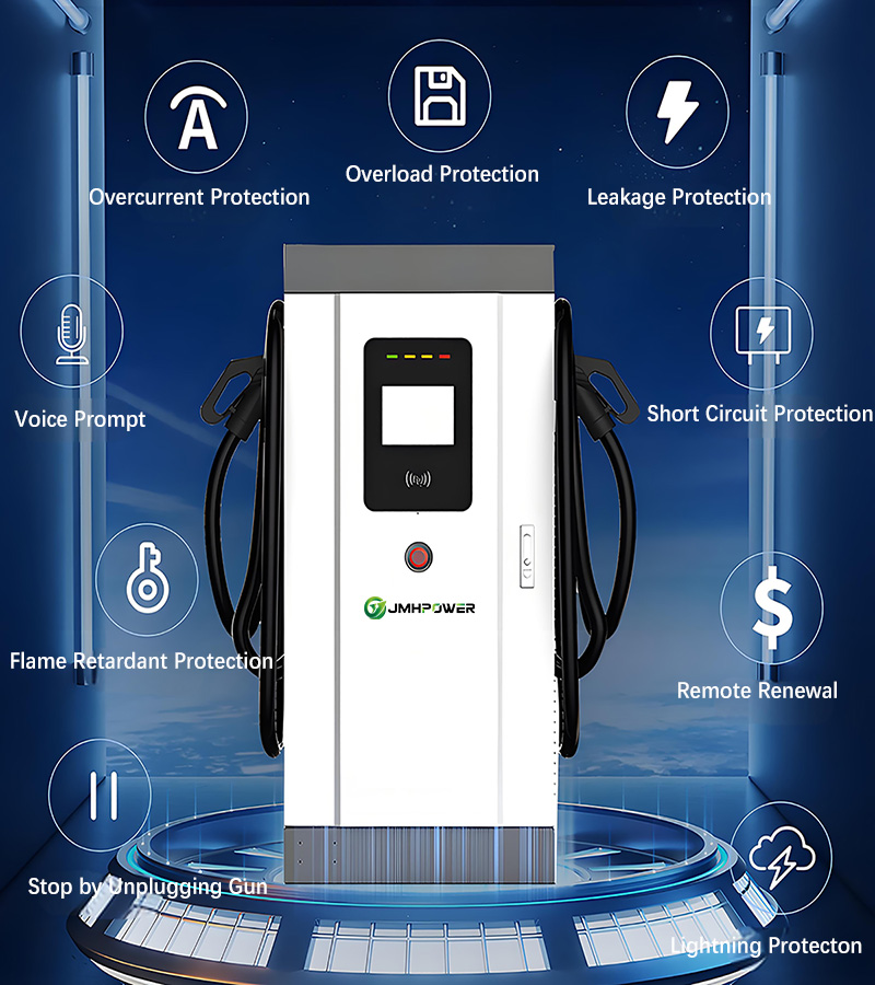 60KW 380V 400V 440V DC Public Dual Electric Car Chargers Dual Port Fast Charging for Commercial EV Stations INTEK