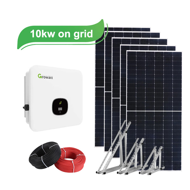 10kw On Grid Solar Power System 550W Mono Panels 10KW Inverter for Residential and Commercial Use