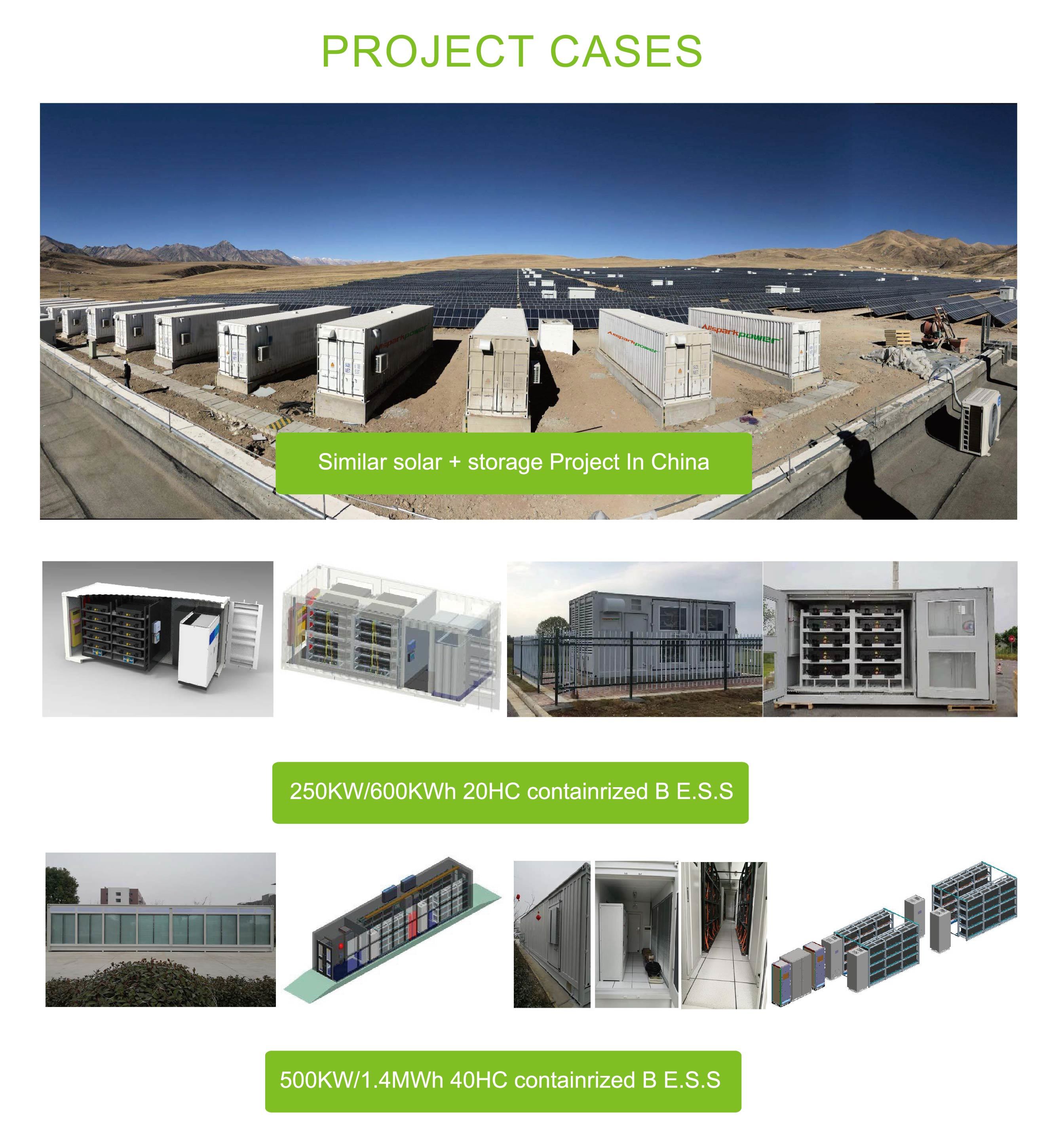 Industrial and Commercial Energy Storage Containers 100kWh-2000kWh Forced Air Cooling 40ft Container for Solar and Wind Power Systems