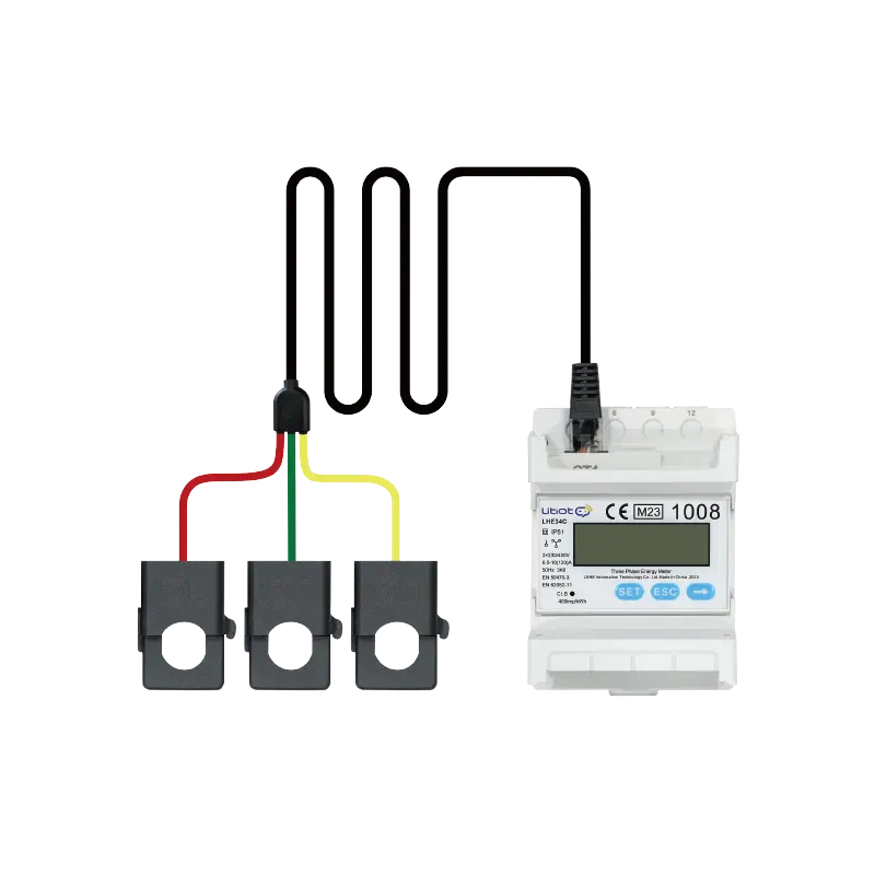 New Energy Meter LHE34C Three-phase Four-wire (3P4W) Three-wire (3P3W) Multi-Function DIN Rail Mount for PV and Energy Storage Systems
