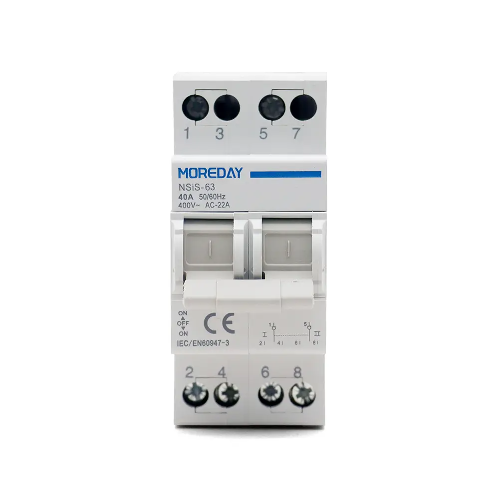 NSIS AC Changeover Switch 32A-63A 1P-4P Automatic Power Transfer for Solar & Energy Storage Systems