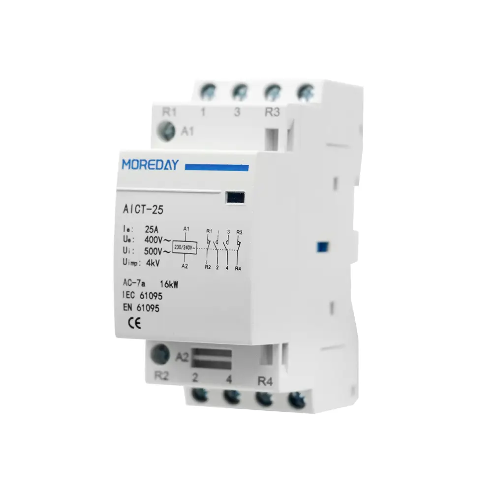 AC Contactor 1-4P 16-63A Ultra-Quiet Long-Life for HVAC and Modular Systems MOREDAY