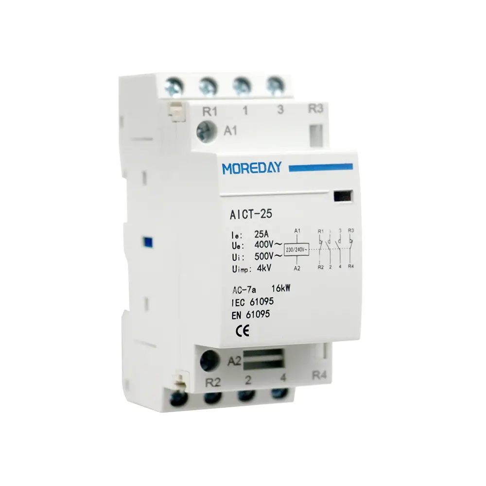 AC Contactor 1-4P 16-63A Ultra-Quiet Long-Life for HVAC and Modular Systems MOREDAY