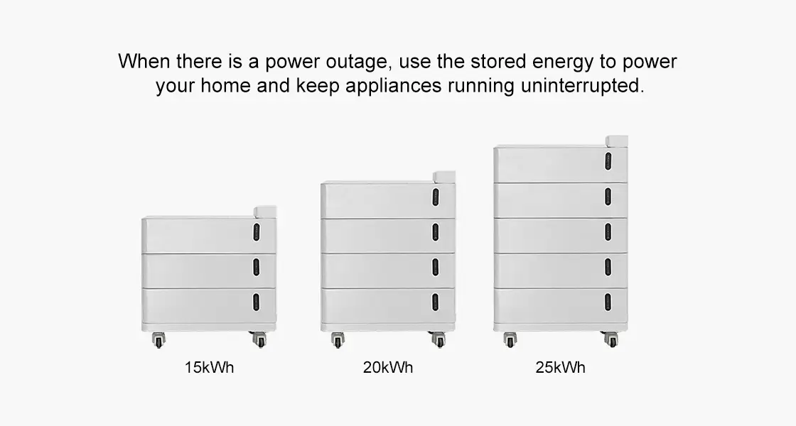 LFP Home Stackable Energy Storage 10.24kWh-30.72kWh 204.8V-614.4V for Residential Backup Power MOREDAY
