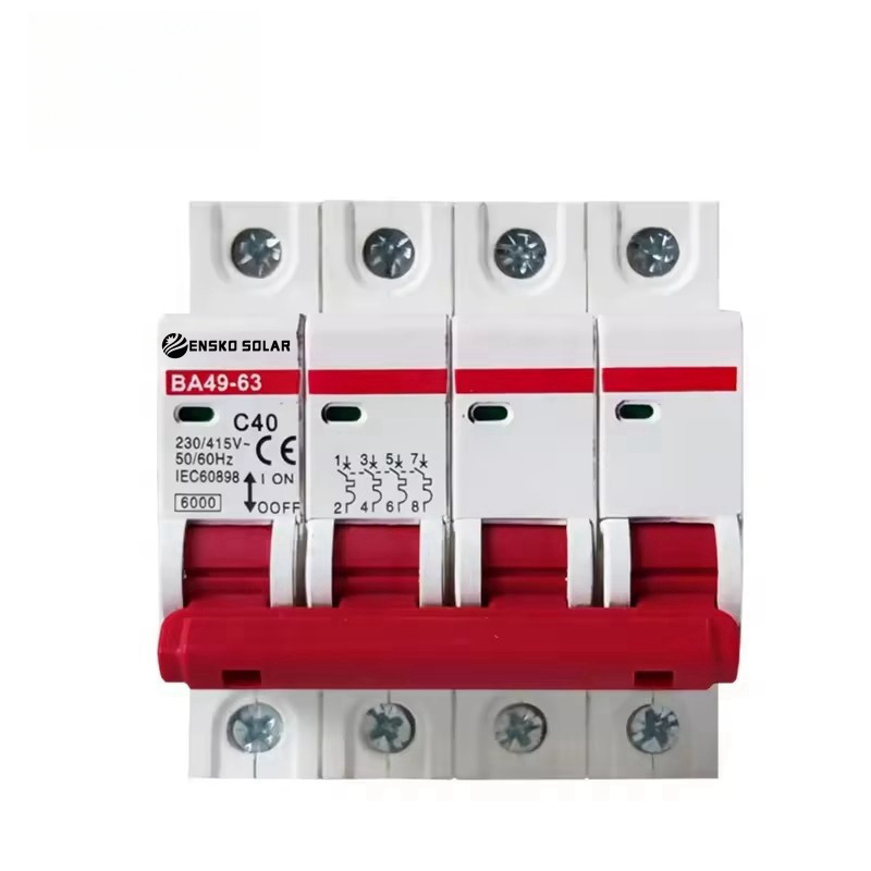 AC Miniature Circuit Breaker 2P 400V 63A Solar Energy System Protection ENSKO SOLAR