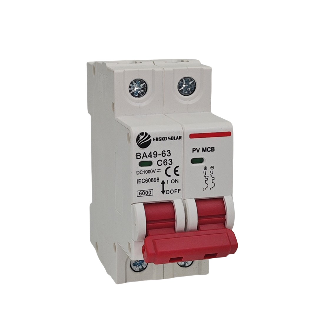 DC Miniature Circuit Breaker 2P 1000V 32A Solar PV System Protection ENSKO SOLAR