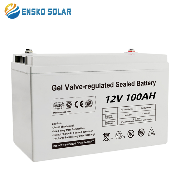 GEL Solar Battery 12V 100AH 29KG Deep Cycle Off-Grid Solar System ENSKO SOLAR