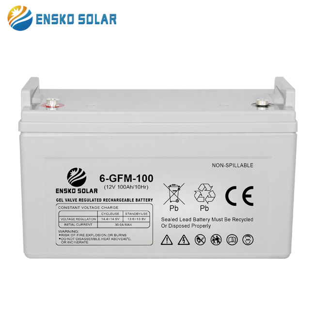 GEL Solar Battery 12V 100AH 29KG Deep Cycle Off-Grid Solar System ENSKO SOLAR