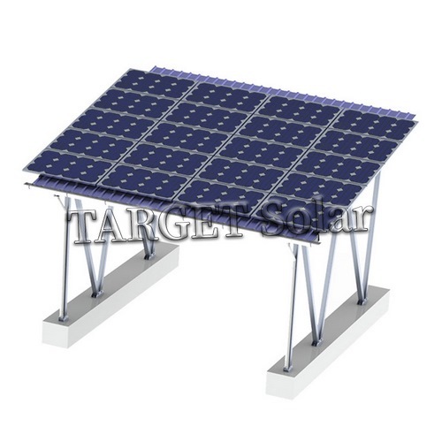 Ground Photovoltaic Carport ST13 Corrosion-Resistant Adjustable Solar Mounting System for Commercial and Industrial Applications