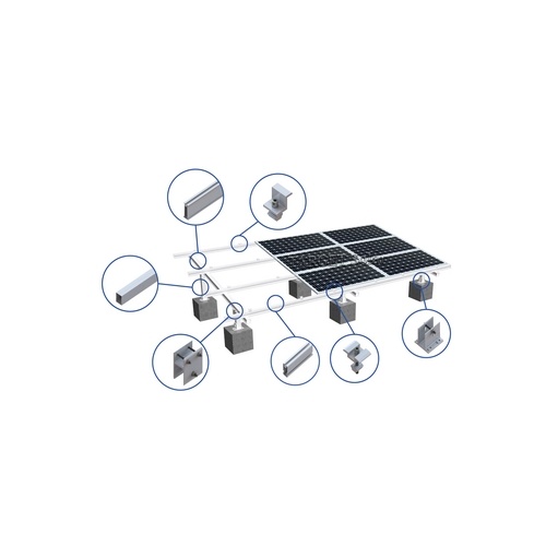 Array Rooftop PV Brackets TS02 Aluminum Stainless Steel Corrosion-Resistant for Solar Panel Mounting