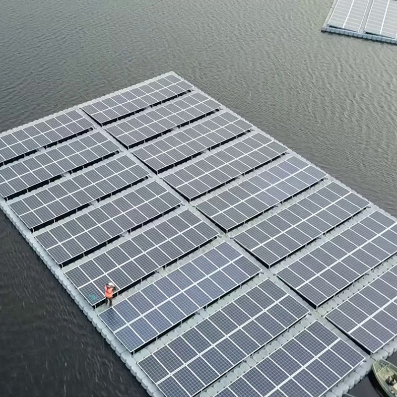 Floating Solar Mounting System HDPE Material Easy Installation for Lake Reservoir Bright New Energy