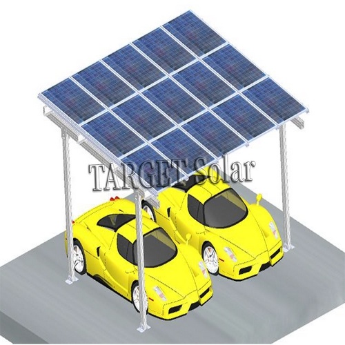 Ground Photovoltaic Carport ST15 Durable Corrosion-Resistant Adjustable Solar Mounting System for Commercial and Industrial PV Applications