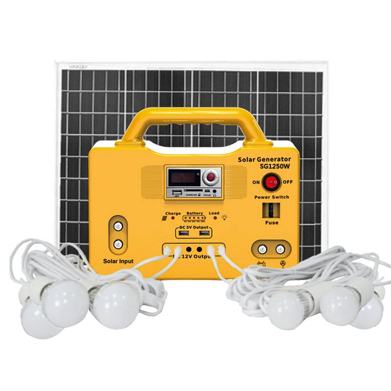 Solar System Portable Off-Grid Power Supply with High Efficiency Panels and Built-in Battery for Home Use Bright New Energy
