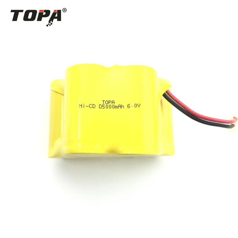 Ni-CD D5000 mAh Cell Battery 6V High Capacity Long Cycle Life for Power Tools TOPA
