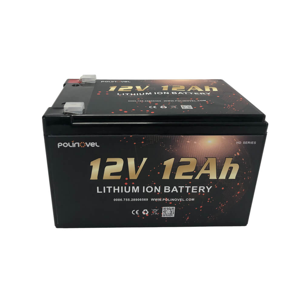 12V Doorbell Small Lithium Battery 12.8V 12Ah LiFePO4 Long Cycle Life for Smart Home Devices Polinovel