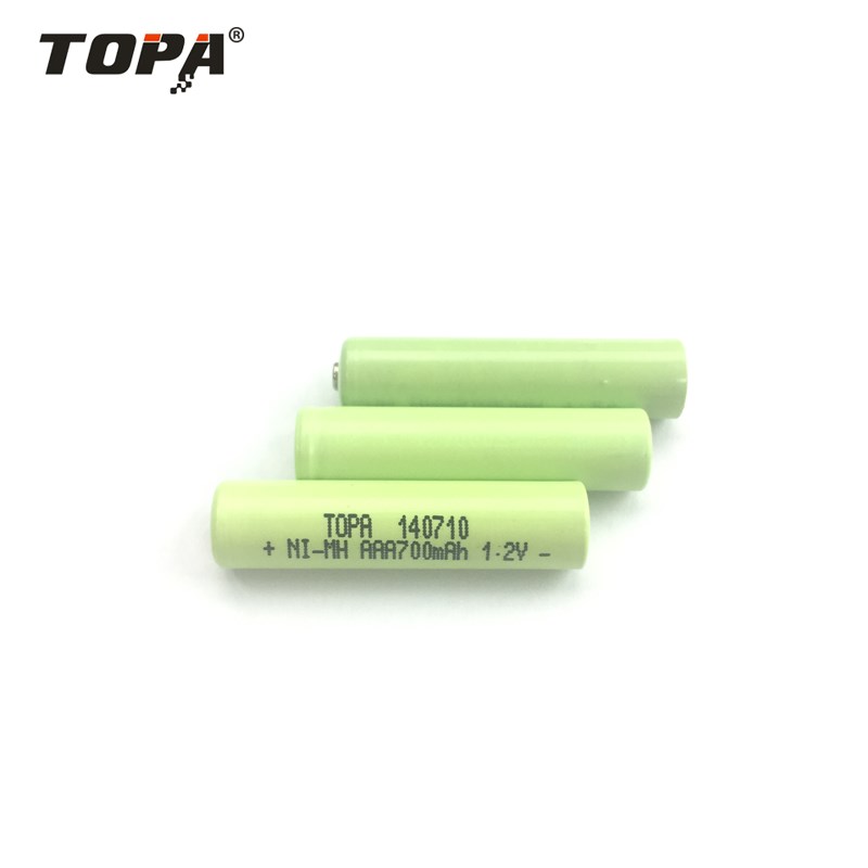Ni-MH AAA700mAh 1.2V Battery High Capacity Long Life Cycle for Electronic Toys Garden Lighting TOPA