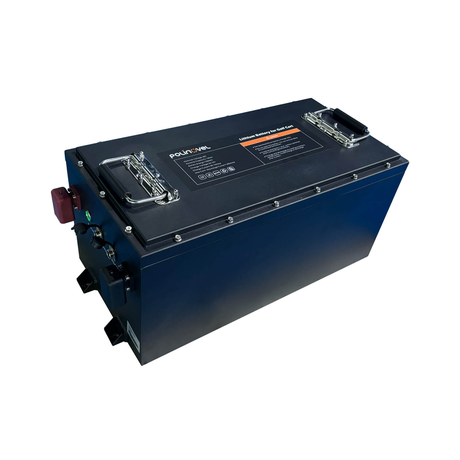 48V 150Ah Lithium Traction Battery High-Cycle Life Lightweight LiFePO4 for Golf Carts and Utility Vehicles Polinovel