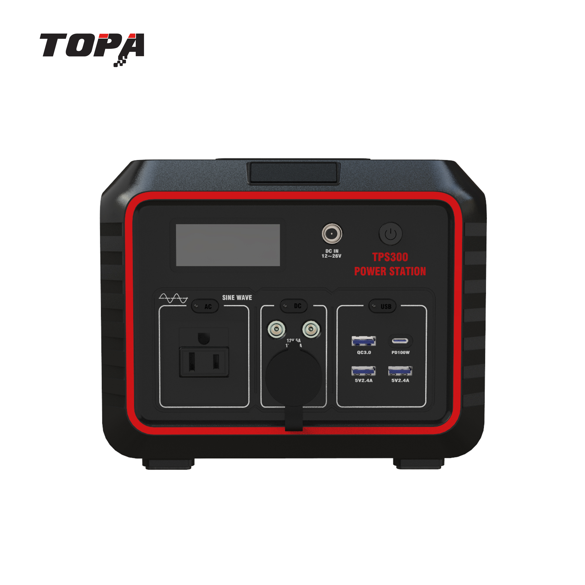 Portable Power Station 300W Lightweight Solar-Ready Backup for Camping Outdoor Adventures