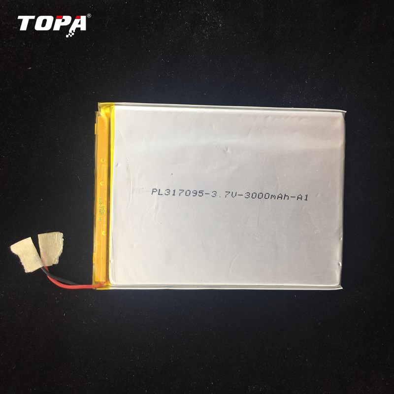 Li-Polymer 317095 3000mAh 3.7V High-Capacity Long Cycle Life for Mobile Devices and Portable Electronics TOPA
