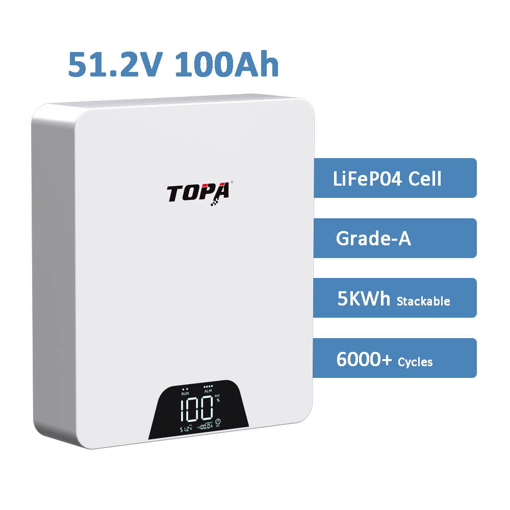 5KWh/10KWh Stackable Powerwall Energy Storage Battery Wall-mounted Design for Home and Commercial Backup Power