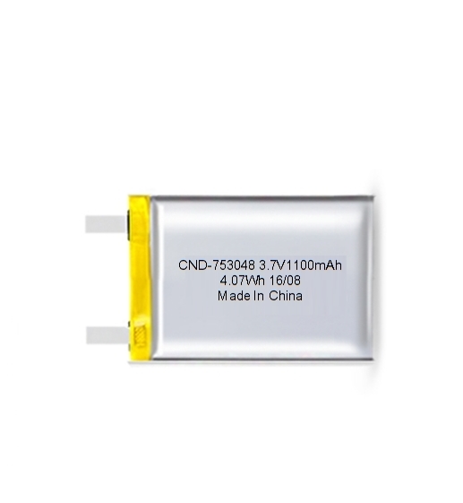 Lithium Ion Polymer Battery 3.7V 1100mAh for Portable Devices, GPS, Tablets - CND-753048P