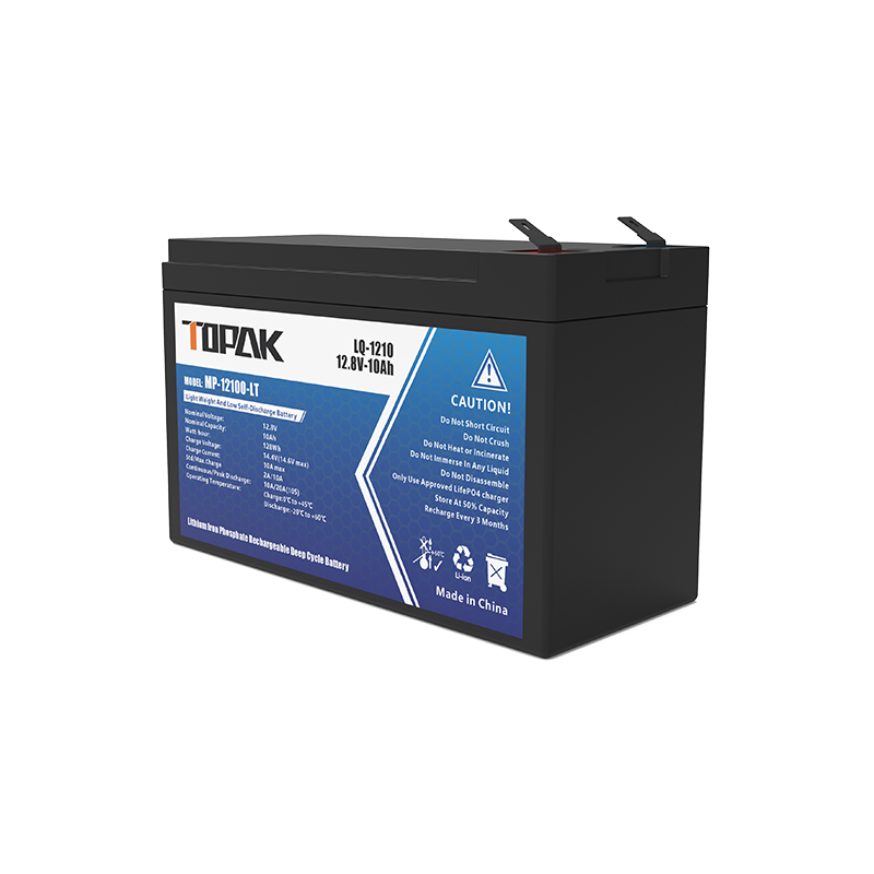 12.8V 10Ah 10A LiFePO4 Battery Lightweight, IP65 Waterproof for Electric Tools and Toys TOPAK