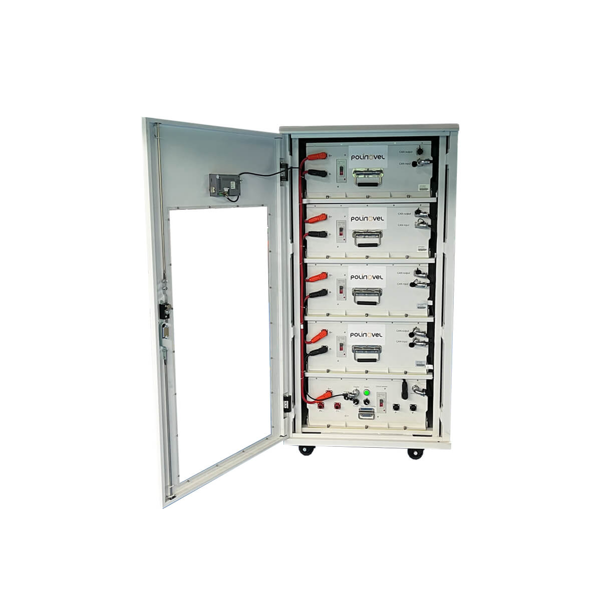 204V High Voltage LiFePO4 Energy Storage Battery 280Ah 57KWh for Solar Power Systems Polinovel