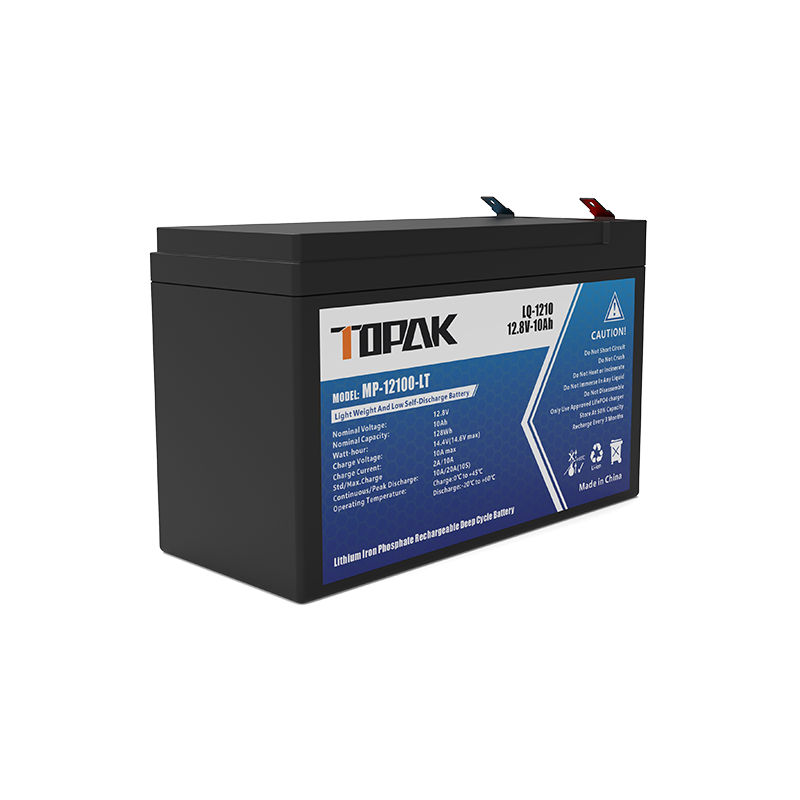 12.8V 10Ah 20A LiFePO4 Battery Lightweight Portable Power for Electric Tools and Toys TOPAK