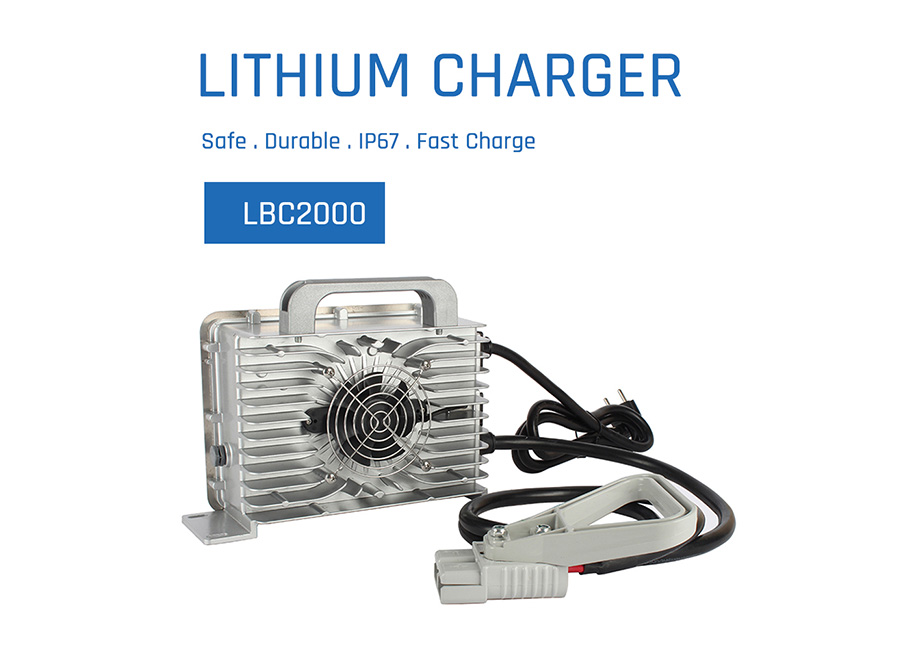 Lithium Battery Charger 800W IP67 Waterproof 48V LiFePO4 Charger for EVs AGV Golf Carts Polinovel