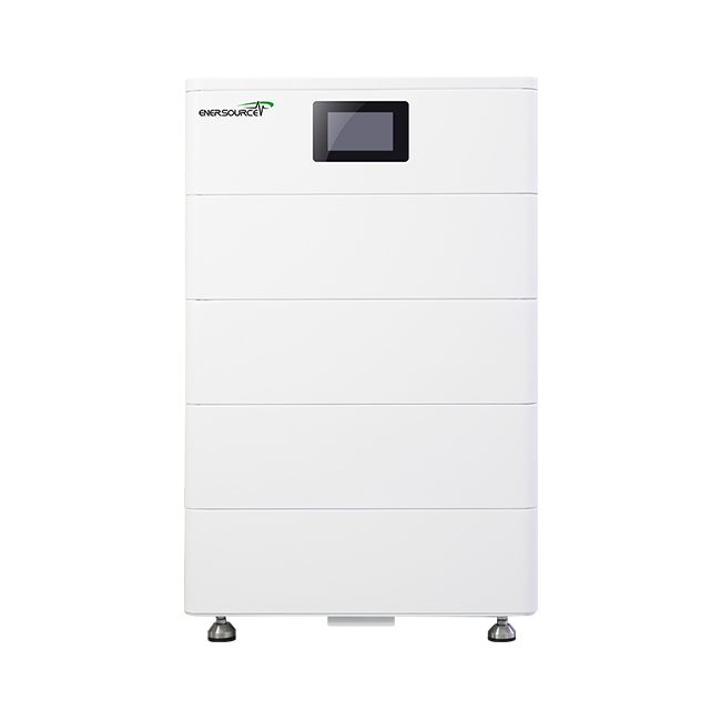 High-Volt Stacked Battery System 51.2V 50Ah Lithium Iron Phosphate for Solar Energy Storage and Backup Power