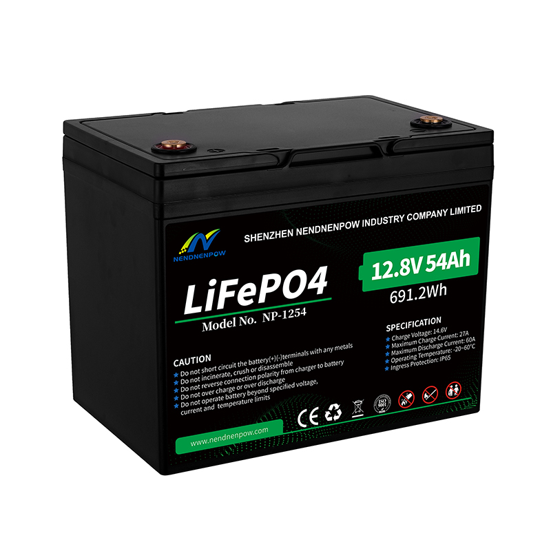 12.8V54Ah LiFePO4 Battery Lightweight, Long Cycle Life, Maintenance-Free for Solar Storage, Golf Carts, EVs