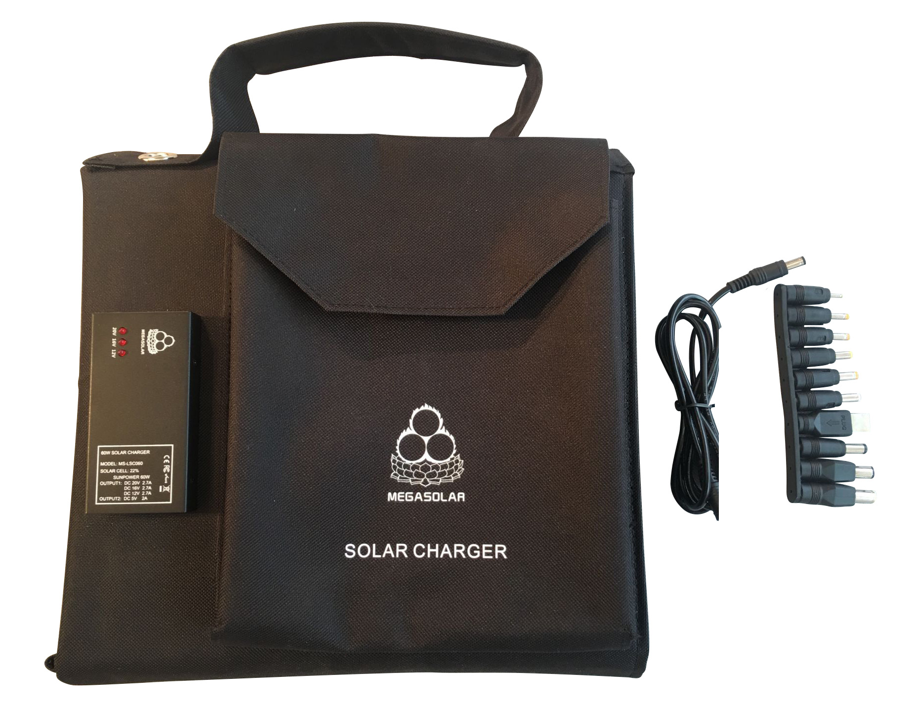 60W Solar Charger Portable Lightweight Outdoor Laptop Charging with Dual QC3.0 USB for Camping Hiking Travel