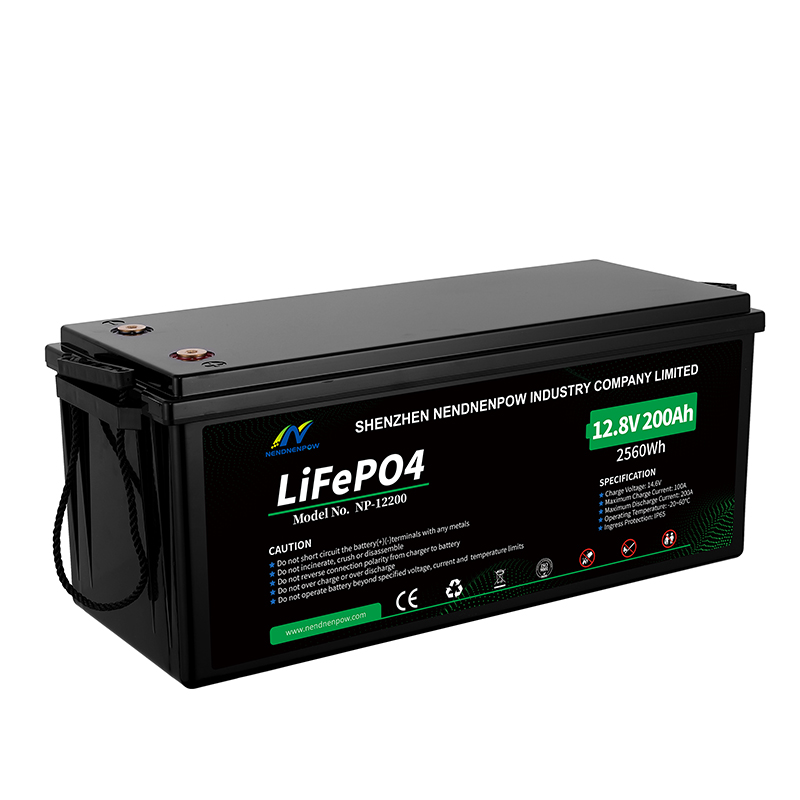 12.8V 200Ah LiFePO4 Battery Lightweight, Long Cycle Life, Maintenance-Free for Solar Energy, Golf Carts, EVs