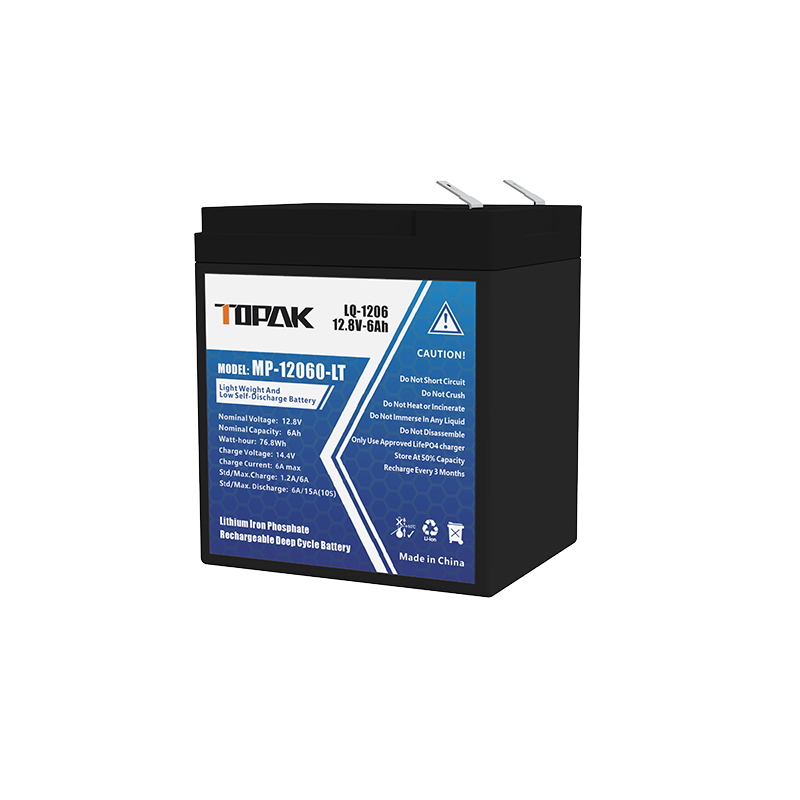 12.8V 6Ah LiFePO4 Battery 10A Max Discharge for Electric Tools and Toys TOPAK