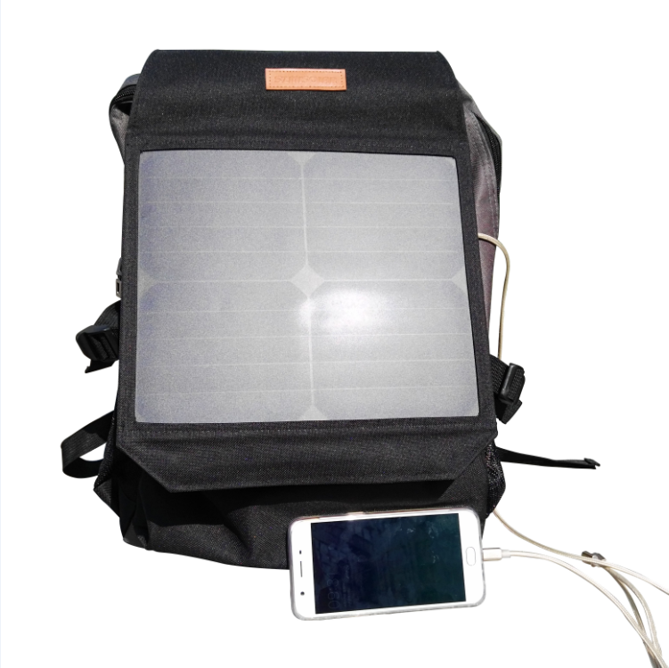 Solar Backpack 10W 5V USB Output Lightweight 1.2kg for Outdoor Charging Megasolar