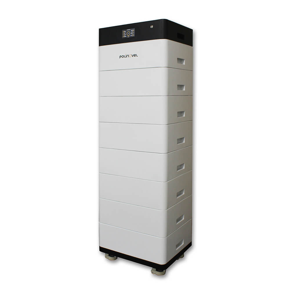 48V Stackable LiFePO4 Home Battery 15-Layer Protection for Solar Energy Storage Polinovel