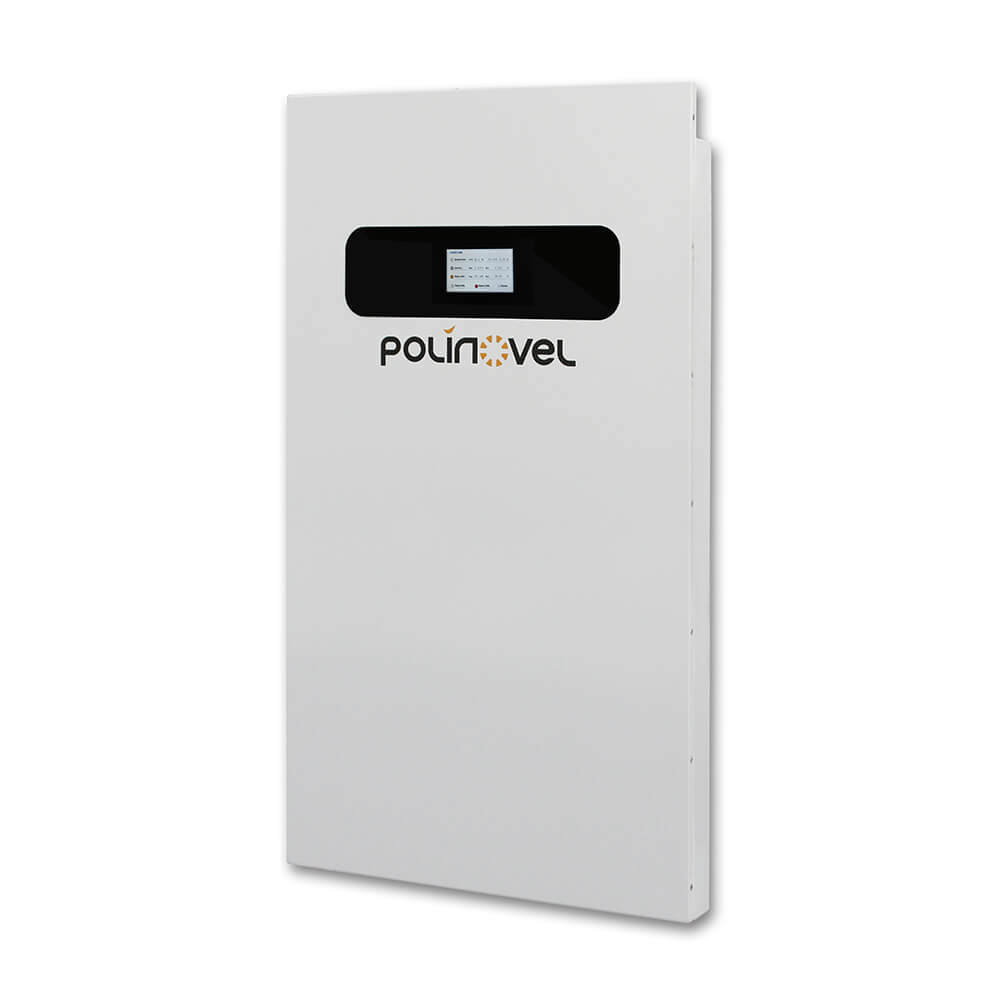 Power Wall Lithium Energy Storage Battery 75mm Slim Design for Home Backup & Solar Storage Polinovel