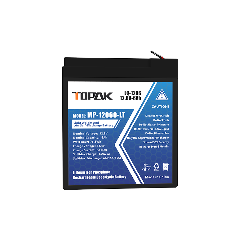 12.8V 6Ah LiFePO4 Battery 10A Max Discharge for Electric Tools and Toys TOPAK