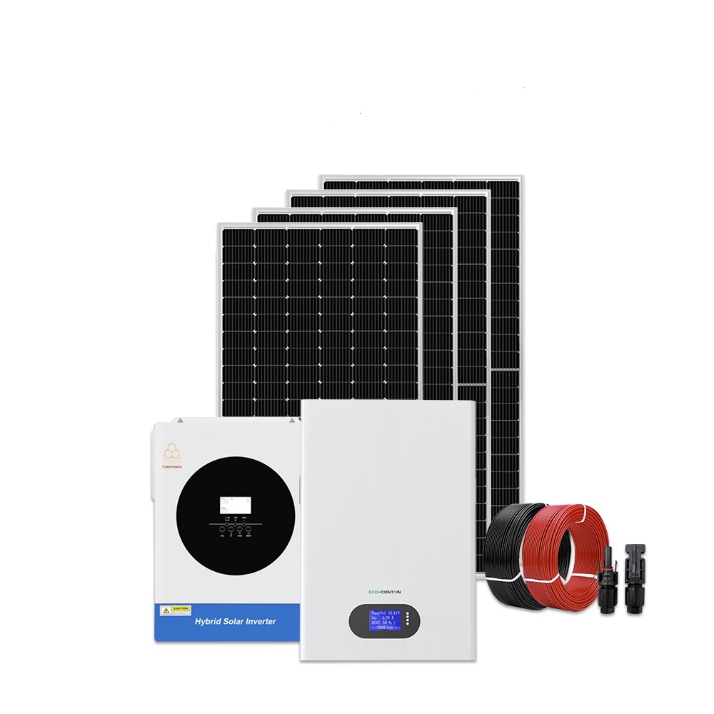 5KW 10KWH Off-grid Solar Energy System 5000w Mono-Crystalline PV Module LiFePO4 Battery Backup for Home and Commercial Use