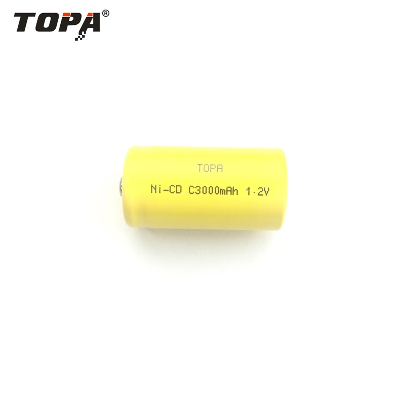 Rechargeable 1.2V Ni-CD Battery 3000mAh High Capacity for Power Tools and Emergency Lighting TOPA