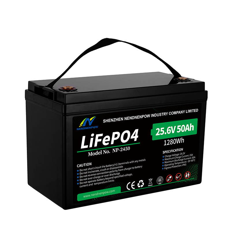 25.6V 50Ah LiFePO4 Battery Lightweight, Long Cycle Life Replacement for Lead-Acid in Solar & EV Applications