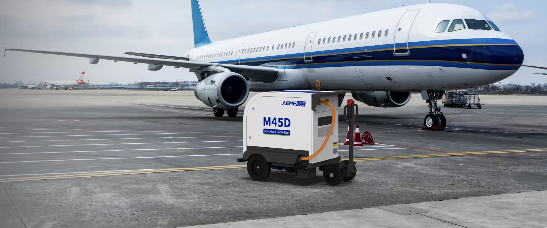 Cable Reel Motorized and Static Models for Ground Power Unit Connectivity AEME