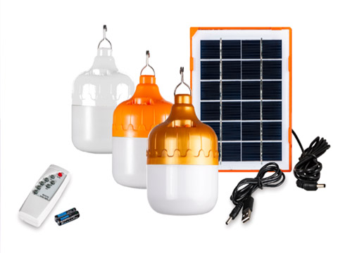 Solar Light Bulb 2 Charging Methods, 3 Dimmable Modes for Camping Hiking Outdoor Tsolar