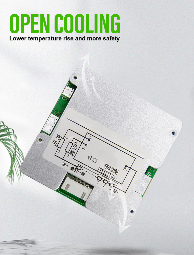 14s 15a 48v Bms For Li-ion Battery Pack With Balance High-Performance Protection Board for E-bike and Electric Motorcycle Westarry